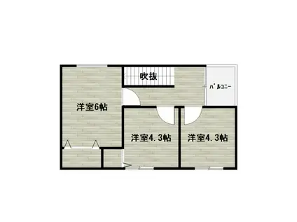 グランシティ富合I・II(3LDK/2階)の間取り写真