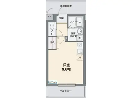 フロレスタ(ワンルーム/2階)の間取り写真