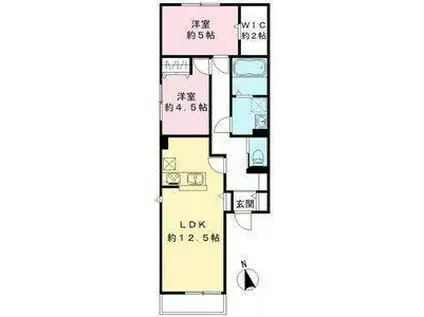 ユアメゾン速(2LDK/1階)の間取り写真