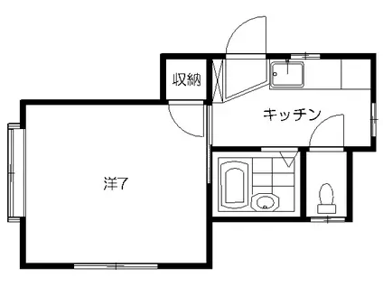 グリーンハウス乙丸(1K/2階)の間取り写真