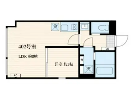 SKULD神楽坂 スクルド神楽坂(1LDK/4階)の間取り写真