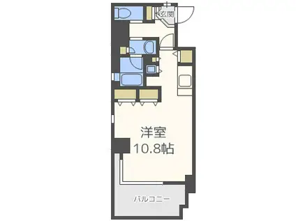 アーバネックス北浜(ワンルーム/12階)の間取り写真