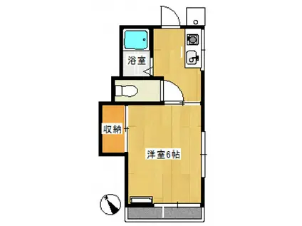 丸武ハウス(1K/1階)の間取り写真