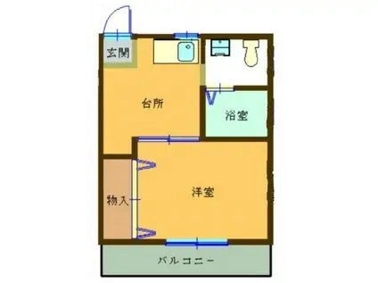 ひかりコーポ(1K/2階)の間取り写真