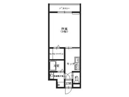 グランディ芳野(1K/2階)の間取り写真