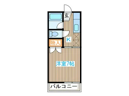 コーポアザレア(1K/2階)の間取り写真