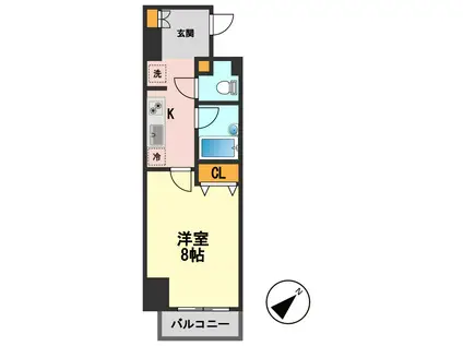 スカイコート新小岩(1K/10階)の間取り写真