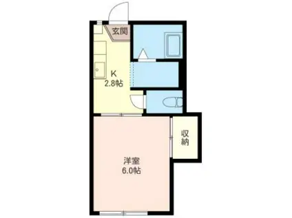 コーポ泉(1K/1階)の間取り写真