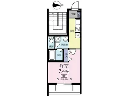 ジュネ三軒茶屋(1K/3階)の間取り写真