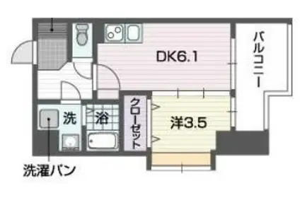 レキシントンスクエア駅東(1DK/10階)の間取り写真