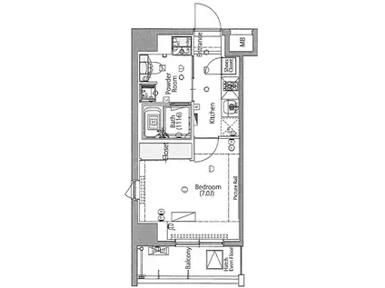 プレセダンヒルズ三ノ輪(1K/10階)の間取り写真