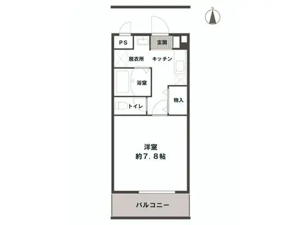 ソフィア今(1K/2階)の間取り写真