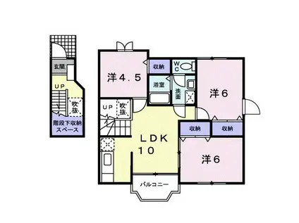 ソレイユ(3LDK/2階)の間取り写真