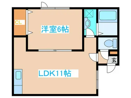 ヴィオーネ137(1LDK/1階)の間取り写真