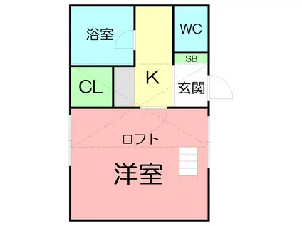 カールヘルム(1K/1階)の間取り写真