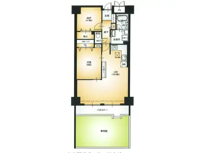 グリーンピア宇治A棟(1SLDK/1階)の間取り写真