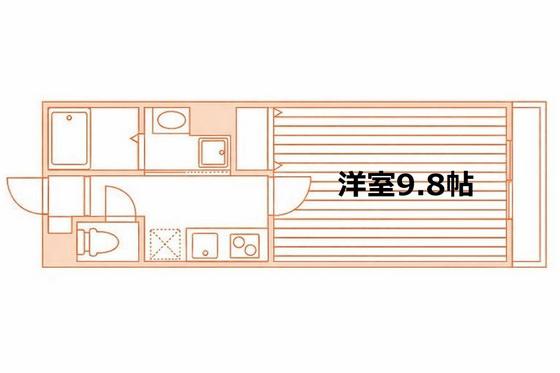 サンステージ大和町(1K/1階)の間取り写真