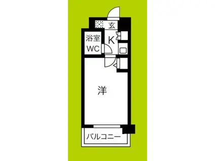 デ・リード弁天町港通(1K/2階)の間取り写真