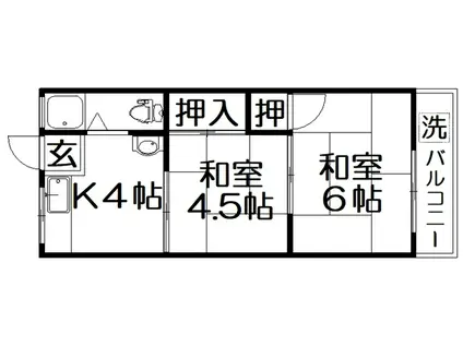 NJハイツ池田I(2K/3階)の間取り写真