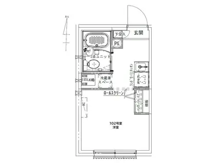 CREAL住吉II(ワンルーム/1階)の間取り写真