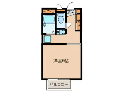 レオパレスプラクトピア(1K/2階)の間取り写真