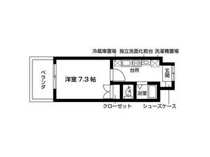 ルーチェ栄(1K/9階)の間取り写真