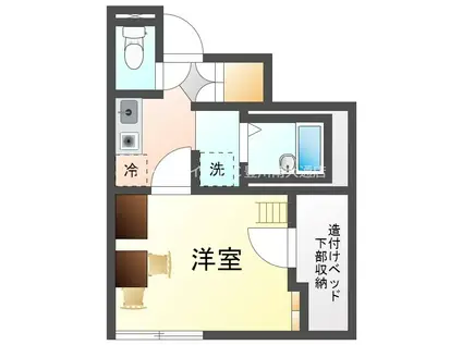 レオネクストベルウィン(1K/1階)の間取り写真