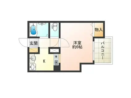 エステムプラザ梅田ウエスト(1K/10階)の間取り写真