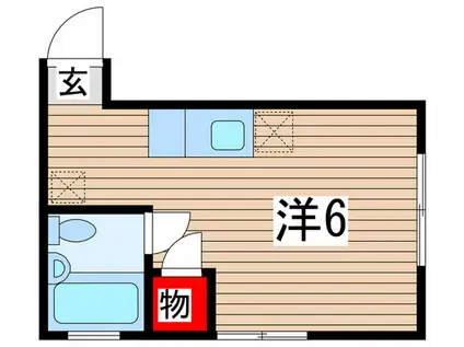 ララ千葉(ワンルーム/1階)の間取り写真