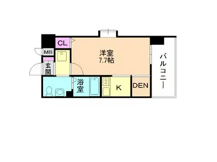 W.O.B.MIKUNI(1K/6階)の間取り写真