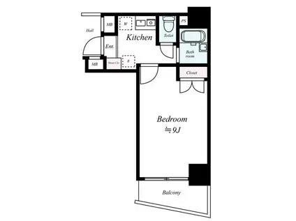 ロイヤルパレス初台(1K/6階)の間取り写真
