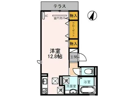フォーシーズンズ神戸(ワンルーム/1階)の間取り写真