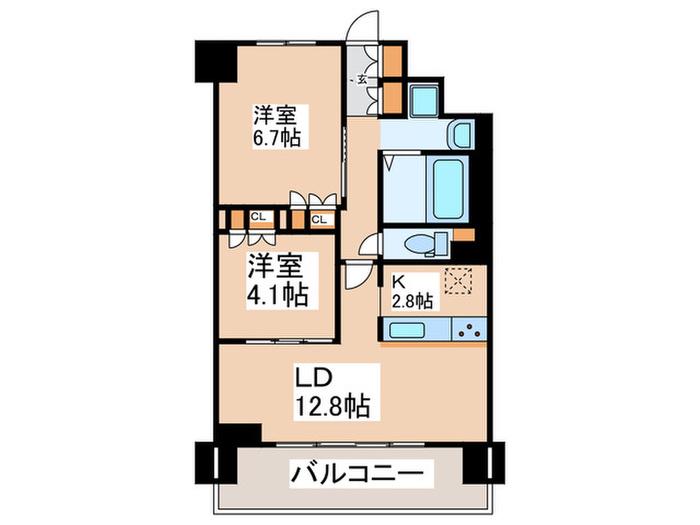 リーラ横浜川和町(2LDK/3階)の間取り写真