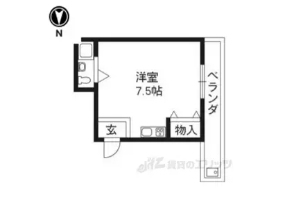 RKマンション(ワンルーム/3階)の間取り写真