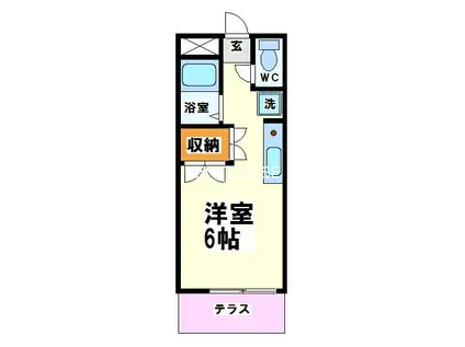 ビレッジ住めば都(1K/1階)の間取り写真