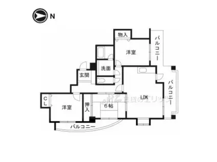 ミューズ パーク(3LDK/2階)の間取り写真