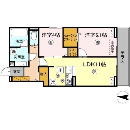 B-KUBUS(3LDK/1階)の間取り写真