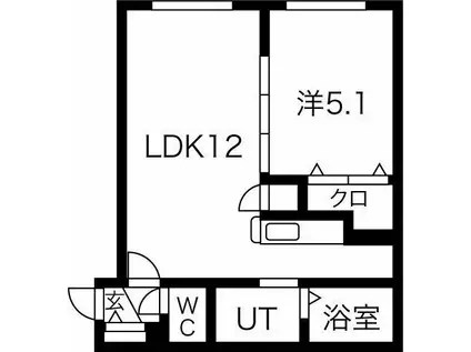 LUXE MARUYAMA(1LDK/4階)の間取り写真