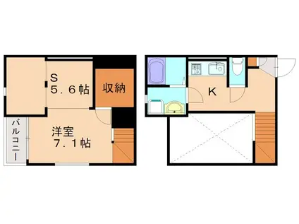 コンフォルテ和白丘(ワンルーム/1階)の間取り写真