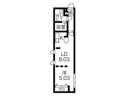 リアライズ名城公園(1LDK/4階)の間取り写真