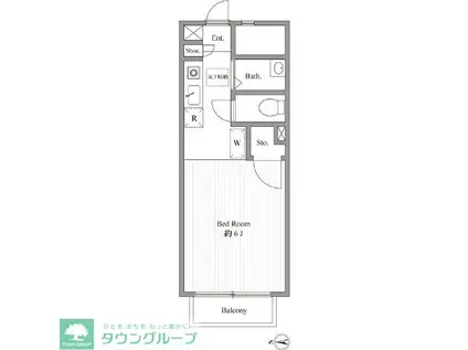 ルマシスワ(ワンルーム/1階)の間取り写真