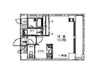 BIEN ノース(1K/2階)の間取り写真