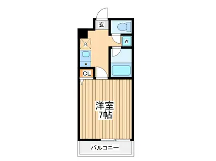 コージーハウス南成瀬(1K/1階)の間取り写真