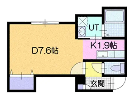 KORAT(1K/2階)の間取り写真