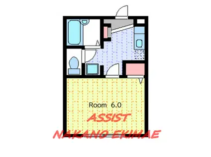 ケラシオン(1K/1階)の間取り写真