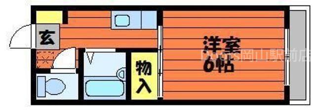 プレアール清心(1K/2階)の間取り写真