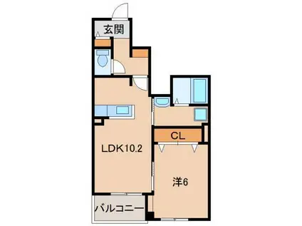 エスポワールREIWA(1LDK/1階)の間取り写真