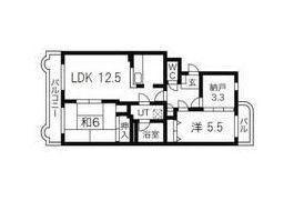 ベルヴェデーレII(2SLDK/4階)の間取り写真