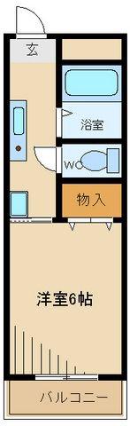 マインハイム(1K/2階)の間取り写真