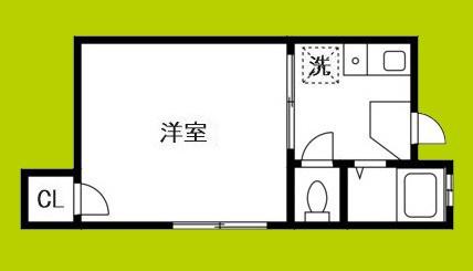 ビラ長居(1K/4階)の間取り写真